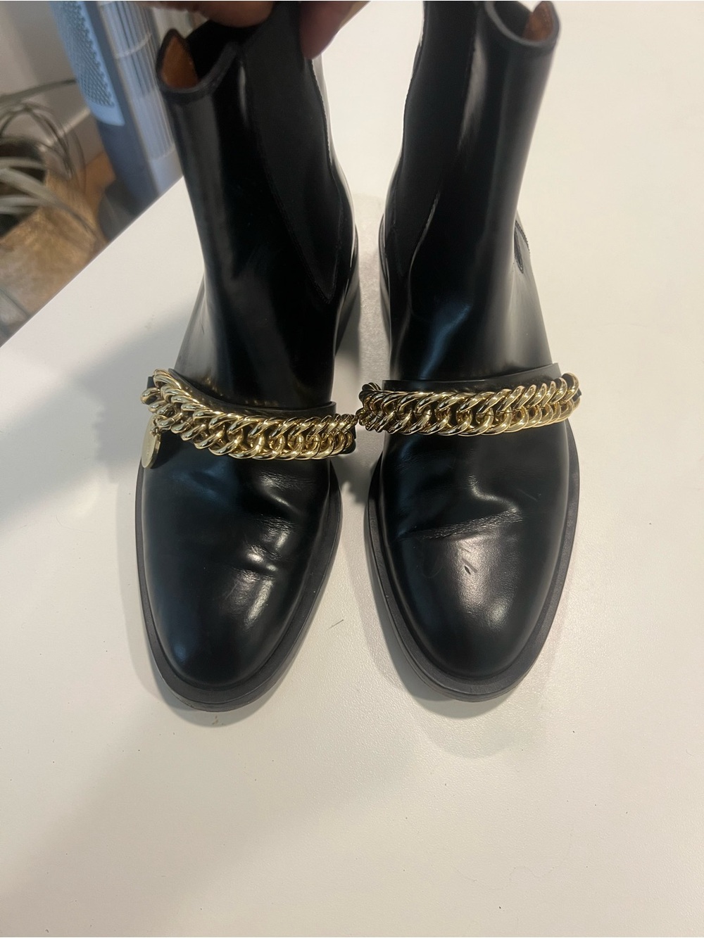 Givenchy Leather Shoes with Gold chain